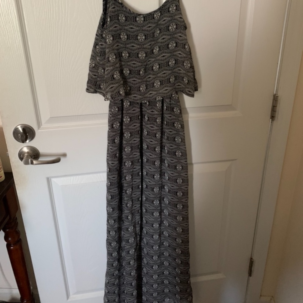 Mixed pattern black and white sundress